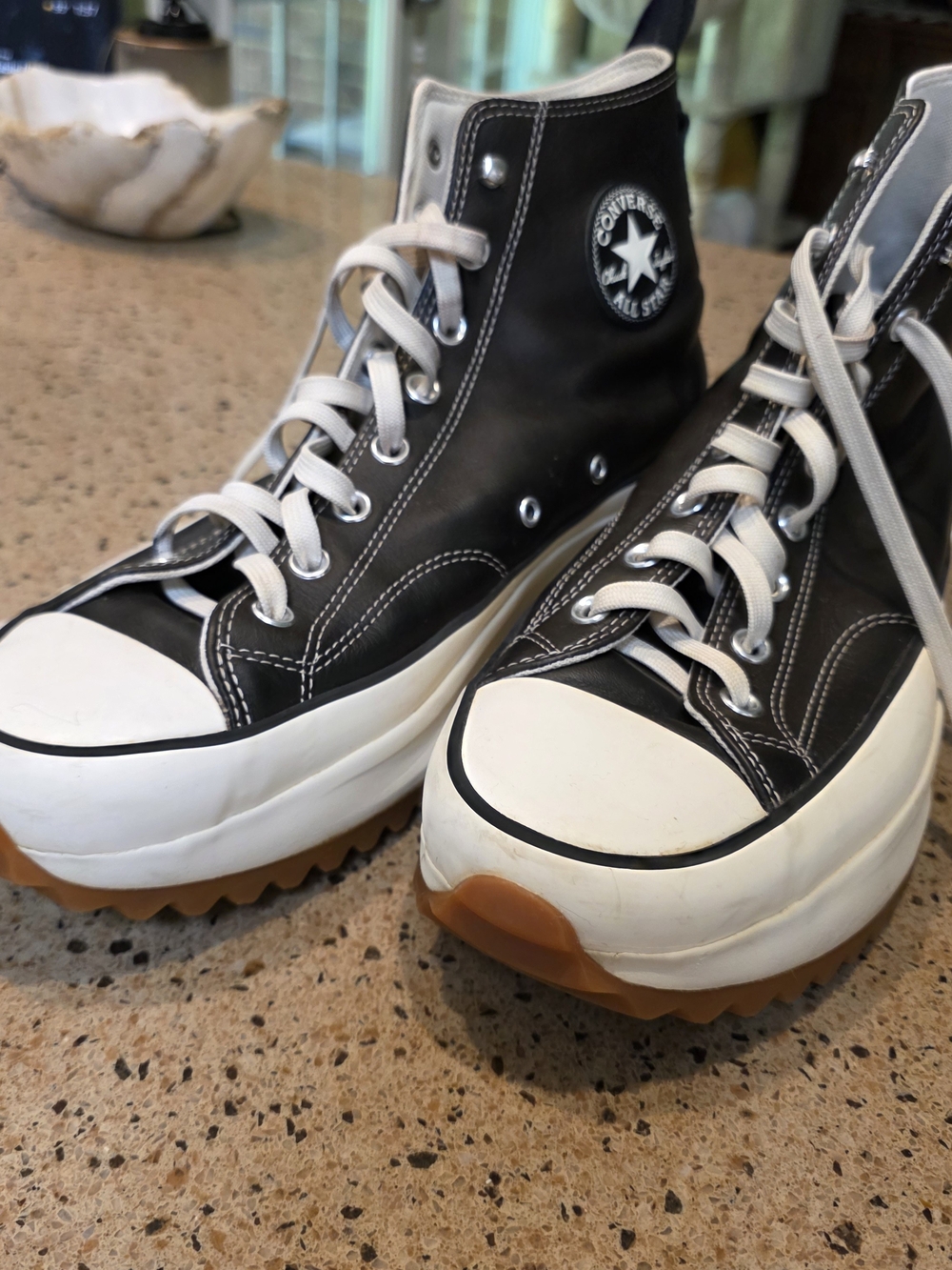 Chuck Taylor Converse Run Star Hike High Top Leather Platform Sneaker - Picture 2 of 14